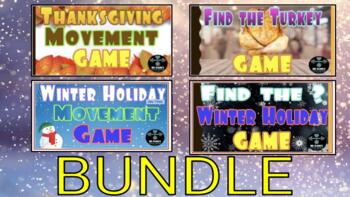Preview of Thanksgiving and Winter Holidays Movement Adventure Bundle