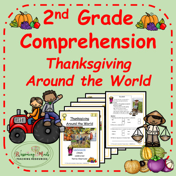 Preview of Thanksgiving around the world Comprehension (Harvest Festivals) 2nd Grade