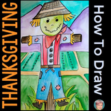 Thanksgiving Activities Free: How to Draw a Turkey, Scarecrow and Pilgrims.