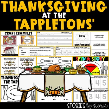 Preview of Thanksgiving at the Tappletons' Printable and Digital Activities