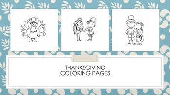 Preview of Thanksgiving coloring  pages