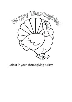 Preview of Thanksgiving colour sheet.