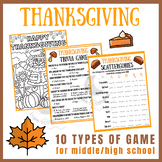 Thanksgiving independent reading Activities Unit Sub Plans
