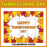 Thanksgiving day Collaborative Poster Art Coloring pages |