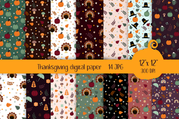 Preview of Thanksgiving digital paper