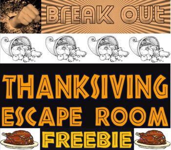 Preview of Thanksgiving escape room freebie