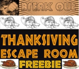 Thanksgiving escape room freebie