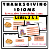 Thanksgiving idioms level 2 and level 3 | Figurative Langauge