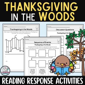 Preview of Thanksgiving in the Woods Comprehension Activities Setting Retelling and More