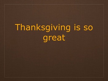 Preview of Thanksgiving is so Great - Song/mp3
