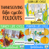 Thanksgiving life cycle foldable sequencing activities cut