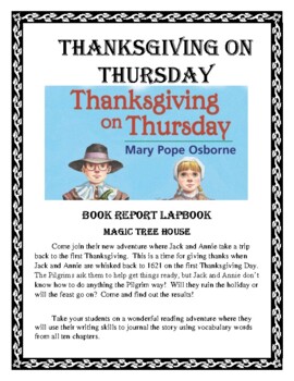 Preview of Thanksgiving on Thursday - A Magic Tree House Adventure Lapbook