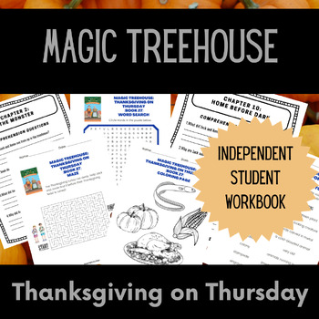 Preview of Thanksgiving on Thursday (Book 27) Comprehension and Activity Workbook
