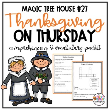 Preview of Thanksgiving on Thursday | Comprehension Packet | Novel Study