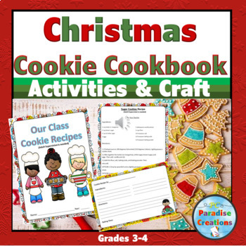 Preview of Thanksgiving or Christmas Cookbook Activities and Craft for a Parent’s Gift