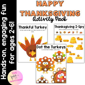 Preview of Thanksgiving preschool activities , PreK, Writing, No-prep, Printables