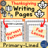 Thanksgiving primary-lined paper / blank writing pages: Ha