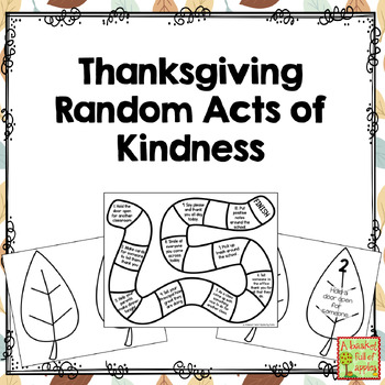 Preview of Thanksgiving random acts of Kindness