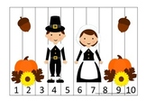 Thanksgiving themed Number Sequence Puzzle child curriculu