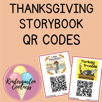 Preview of Thanksgiving themed storybook QR codes