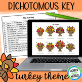 Thanksgiving turkey dichotomous key worksheet and digital 