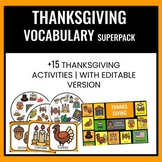 Thanksgiving vocabulary activities | Roll a story | Dobble