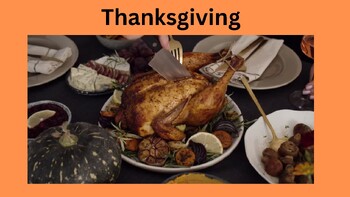 Preview of Thanksgiving vocabulary, reading comprehension and conversation questions