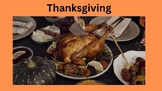 Thanksgiving vocabulary, reading comprehension and convers