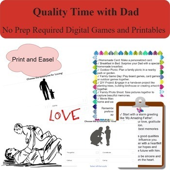 Preview of Father's Day Special 2024- Quality Time with Dad: Games and Activities (No Prep)