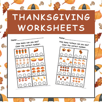 Preview of Thanksgiving worksheets