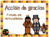 Thanksgiving worksheets (Spanish)
