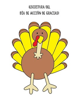 Preview of Thanksgiving thankful writing, SPANISH