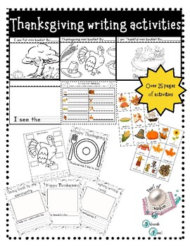 Preview of Thanksgiving writing centers & activities