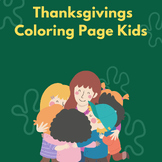 Thanksgivings Coloring Page Kids