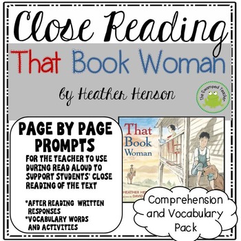 Preview of Engage NY Module 1 - That Book Woman - Page by Page Prompts + More