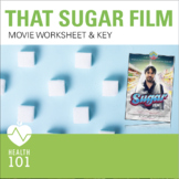 That Sugar Film: Nutrition Movie Worksheet and KEY for a H