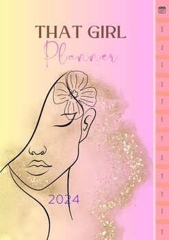 Preview of That girl planner monthly 2024, Digital Planner