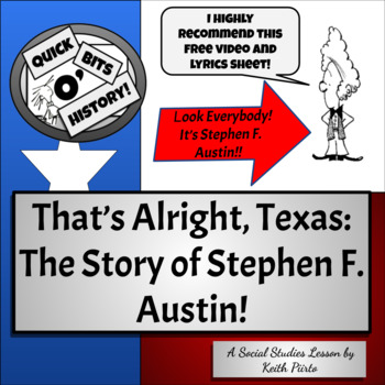 Preview of That's Alright, Texas (The Story of Stephen F. Austin) - Distance Learning
