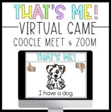 That's Me! Virtual Game for Google Meet or Zoom