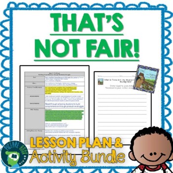 Preview of That's Not Fair by Carmen Tafolla Lesson Plan and Google Activities