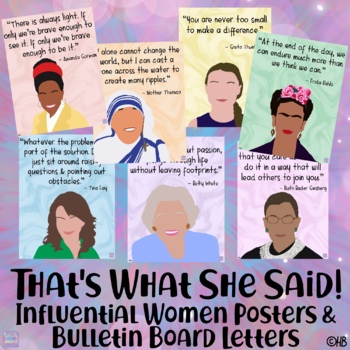 Preview of That's What She Said! Women's History Posters and Bulletin Board Letters