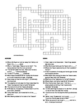 That was Then This Is Now Chapters 5 6 Crossword by Jim Tuttle TpT