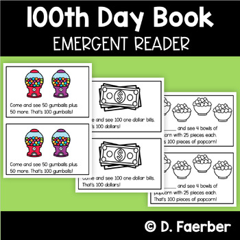 Preview of 100th Day of School Emergent Reader - Different Ways to Make 100
