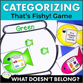 Preview of Which One Doesn't  Belong? Negation, Categories & Word Associations Fishing Game