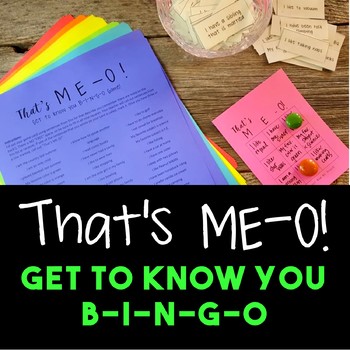 Preview of That's ME-O! Get to Know You BINGO Game