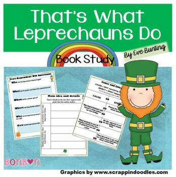 Preview of That's What Leprechauns Do by Eve Bunting - Book Study