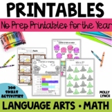 NO PREP Printables for the YEAR Bundle! | 1st Grade Worksh