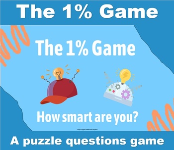 Preview of The 1% Game. A Puzzle Question PPT Game