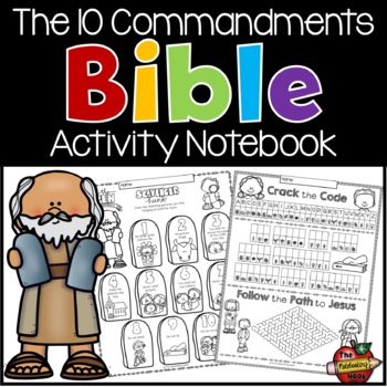Preview of The 10 Commandments Bible Activity Notebook