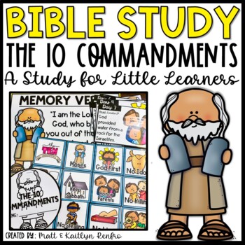 Preview of The 10 Commandments Bible Lessons Kids Homeschool Curriculum | Sunday School